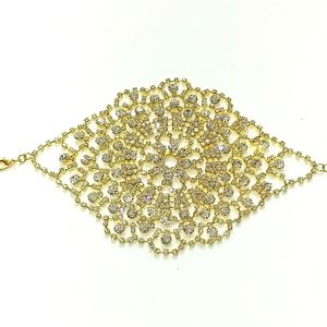 Rhinestone arm band/bracelet multi use NWT gold